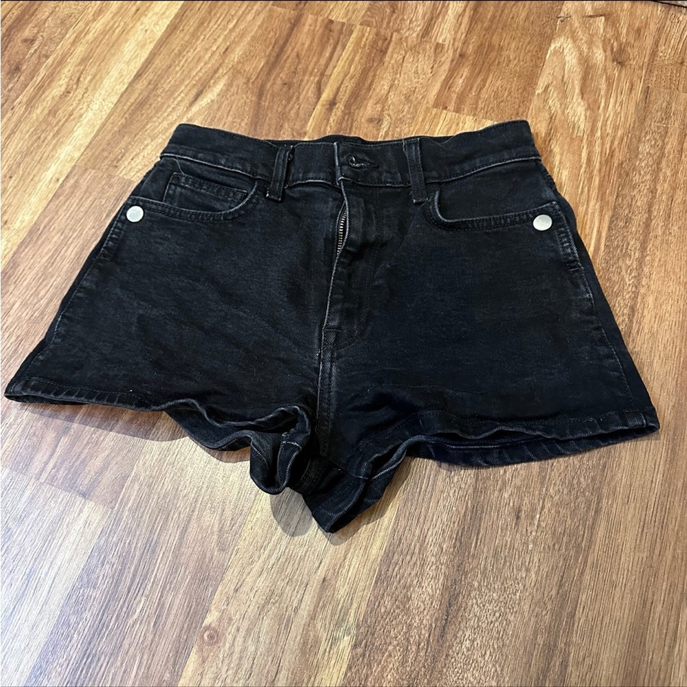 Size 26 BLDWN High Rise Black Denim shorts